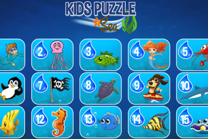 Kids puzzle sea